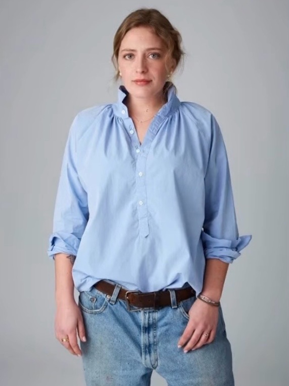 NWT Alex Lehr Hampton Wash Newport shirt in organic pre-washed Japanese cotton.